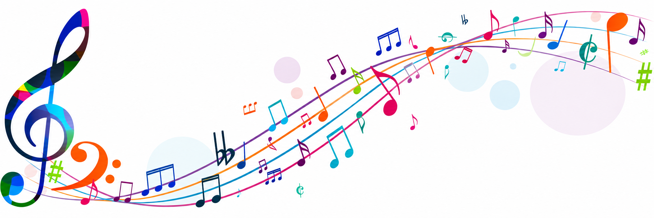 colorful music notes